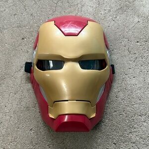 Kids Light Up Iron Man Mask Red and Gold